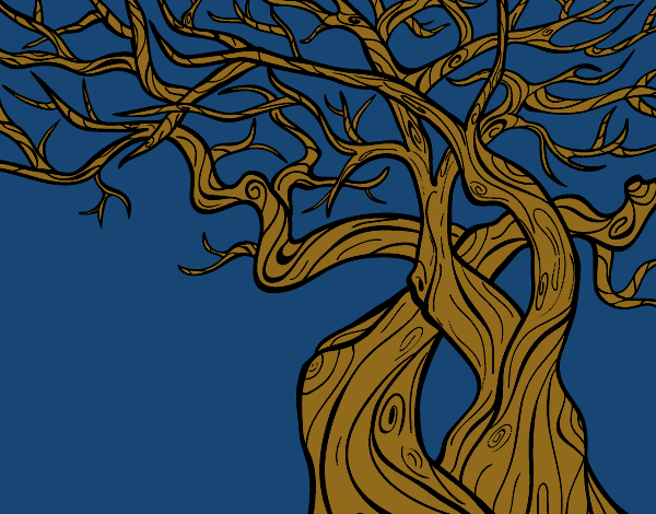 Coloring page Tree ghostly painted byKArenLee