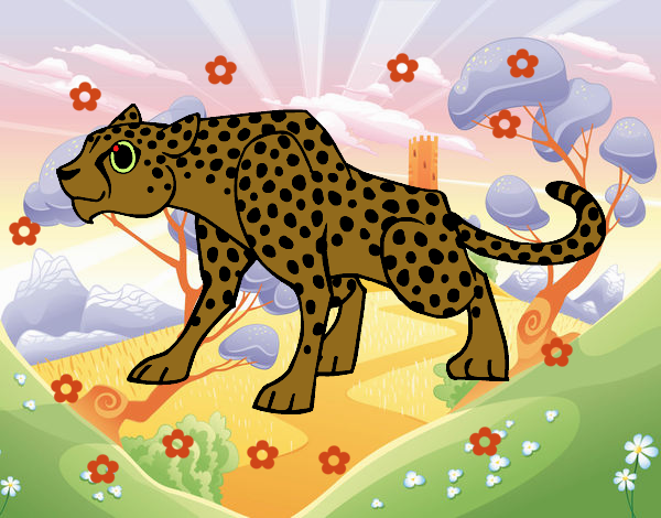 Coloring page A Cheetah painted byponee59