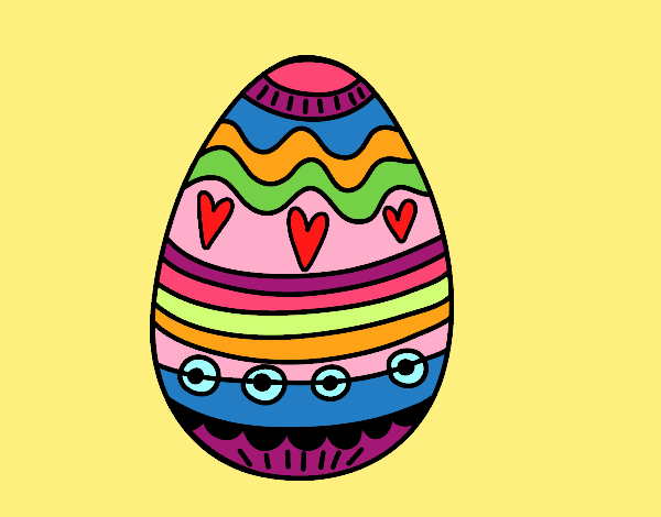Coloring page Easter egg to decorate painted byKArenLee