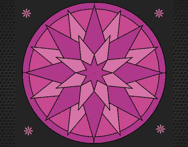 Coloring page Mandala 28 painted byCrazyDevil