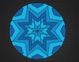 Coloring page Mandala star mosaic painted byCrazyDevil