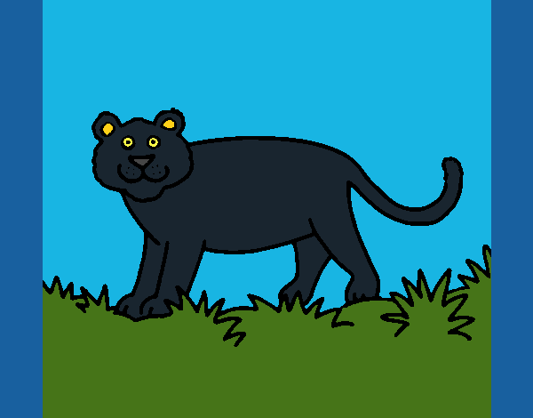 Coloring page Panthera painted byKArenLee