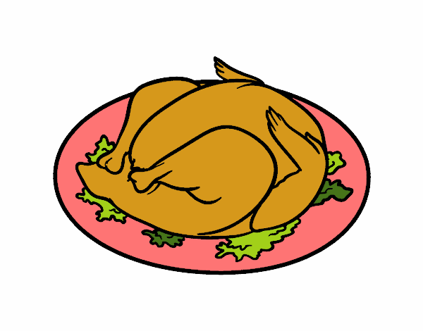 Coloring page Roasted chicken painted byvaishu