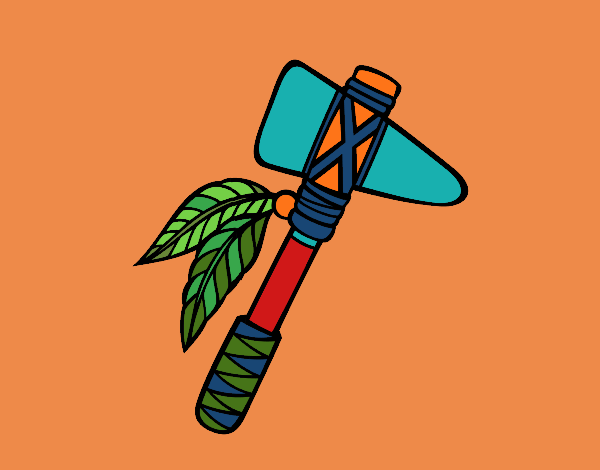 Coloring page Tomahawk painted bymindella