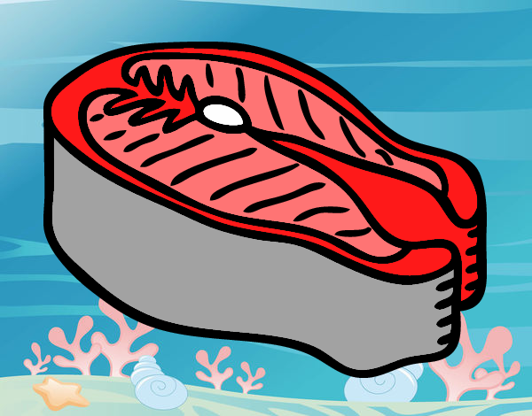 Coloring page Tuna Steak painted byvaishu