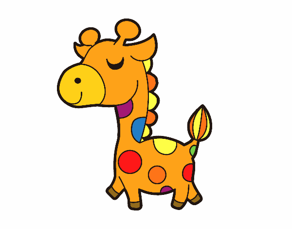 Coloring page Vain giraffe painted byLinds