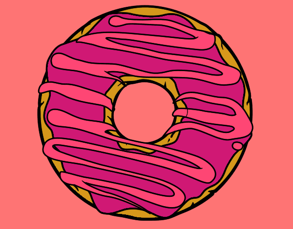 Coloring page Donut painted byCharlotte