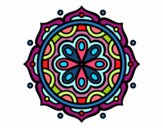 Coloring page Mandala to meditate painted byLinds
