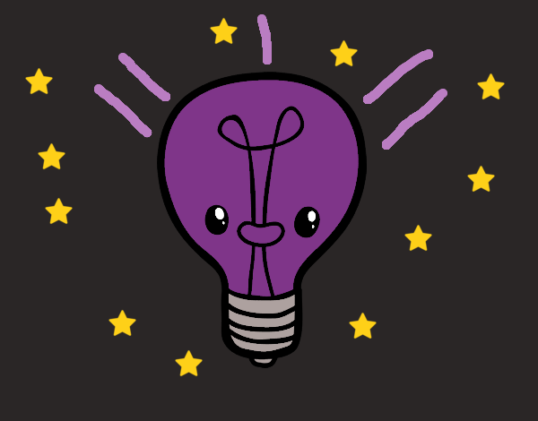 Coloring page Bulb idea painted byCharlotte