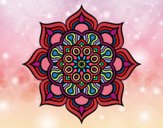 Coloring page Mandala flower of fire painted byNikkiZic