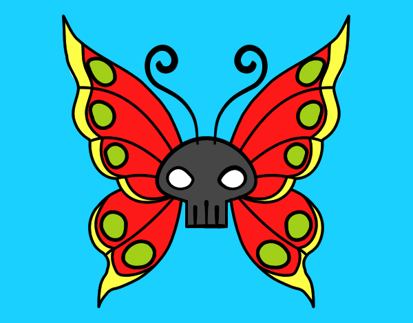 Coloring page Emo butterfly painted byDija