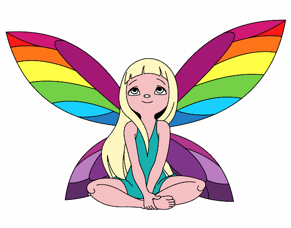 Coloring page Fantastic fairy painted byangieweave