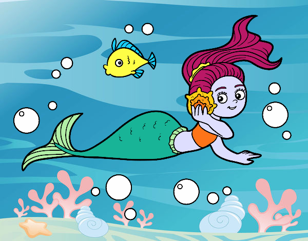 Coloring page Magical mermaid painted bybarbie_kil