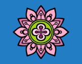 Coloring page Mandala lotus flower painted bytammiequin