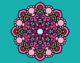 Coloring page Mandala meeting painted byChristy