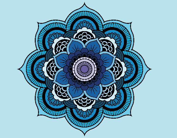 Coloring page Mandala oriental flower painted byShannonA