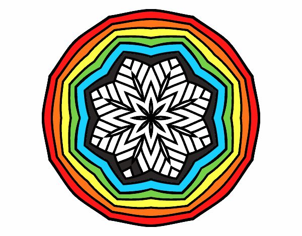 Coloring page Overhead mandala painted bytigerlily