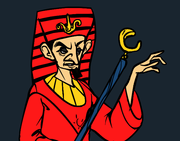 Coloring page Angry Pharaoh painted byCharlotte