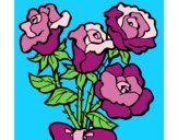 Coloring page Bunch of roses painted byBobbie