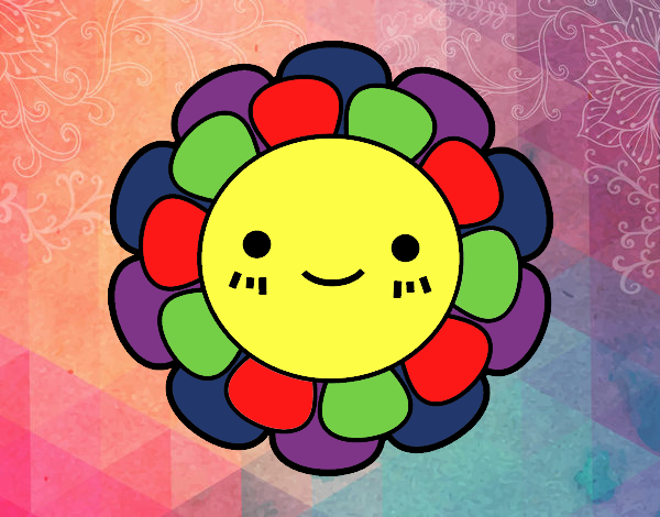 Coloring page Childish small flower painted byBeautyWWE