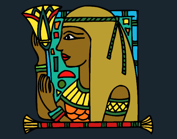 Coloring page Cleopatra painted byCharlotte
