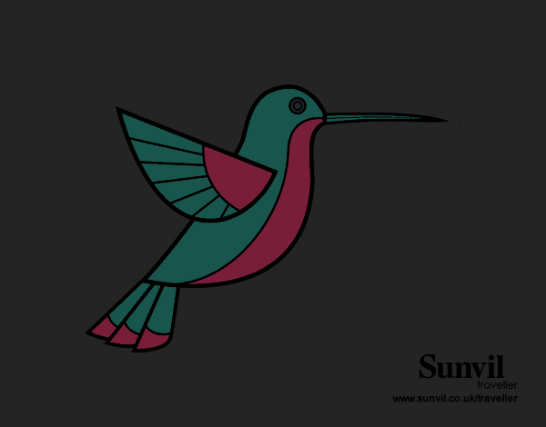 Coloring page Hummingbird painted byCharlotte