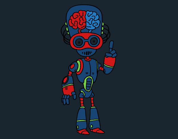 Coloring page Intelligent robot painted byCharlotte