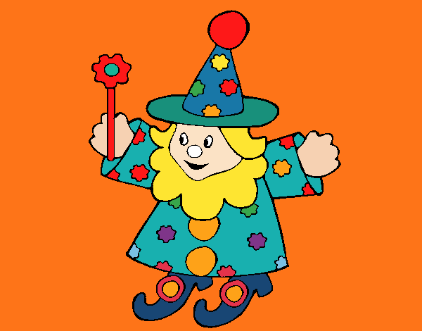 Coloring page Little witch painted bymindella