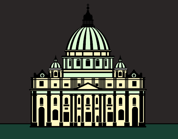Coloring page St. Peter's Basilica from Vatican City painted byCharlotte