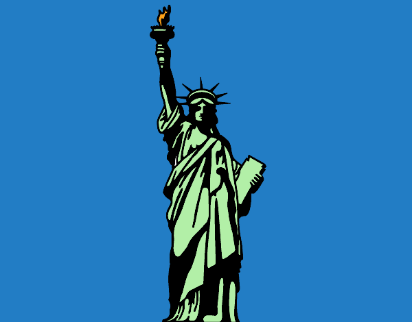 Coloring page The Statue of Liberty painted byCharlotte