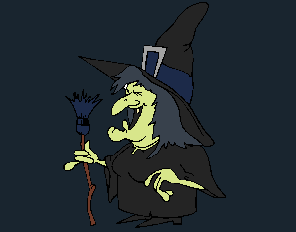 Coloring page Witch painted byCharlotte