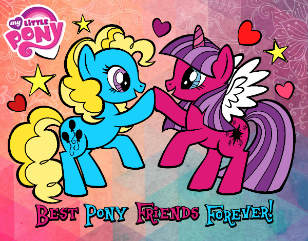 Coloring page Best Pony Friends Forever painted byMGapsis