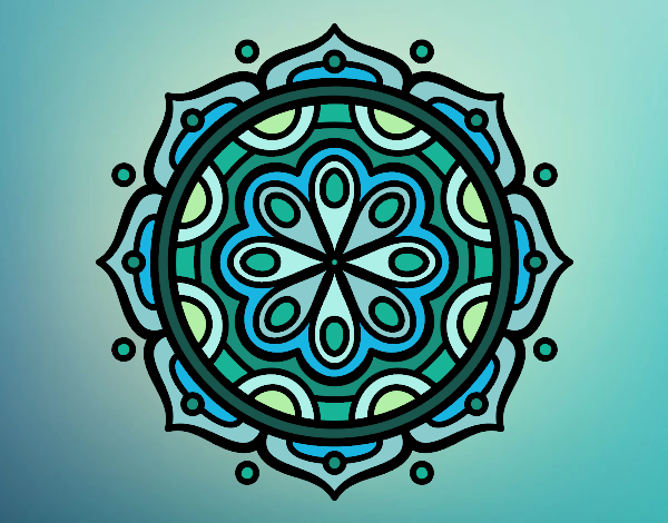 Coloring page Mandala to meditate painted byMGapsis