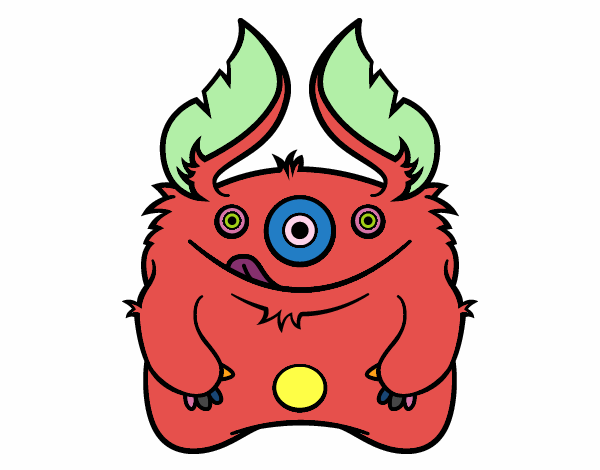 Coloring page Furry Monster painted byGeorgi 