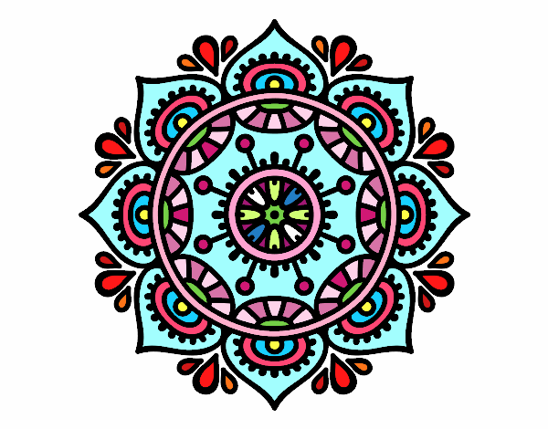 Coloring page Mandala to relax painted byGeorgi 