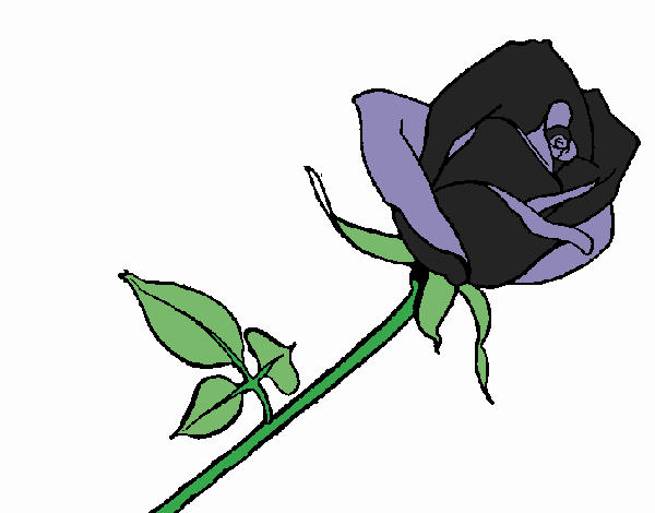 Coloring page Rose painted byBell