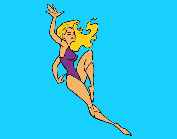 Coloring page Super woman painted bymindella