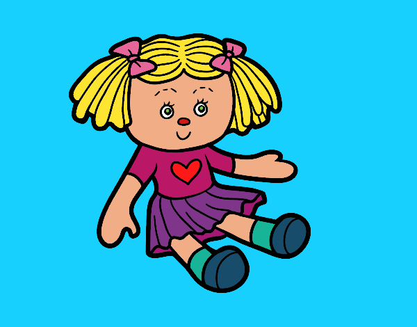 Coloring page Doll Toy painted bymindella