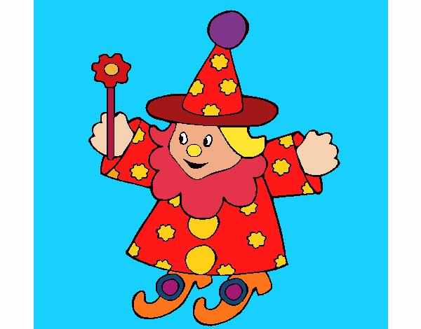 Coloring page Little witch painted bymindella