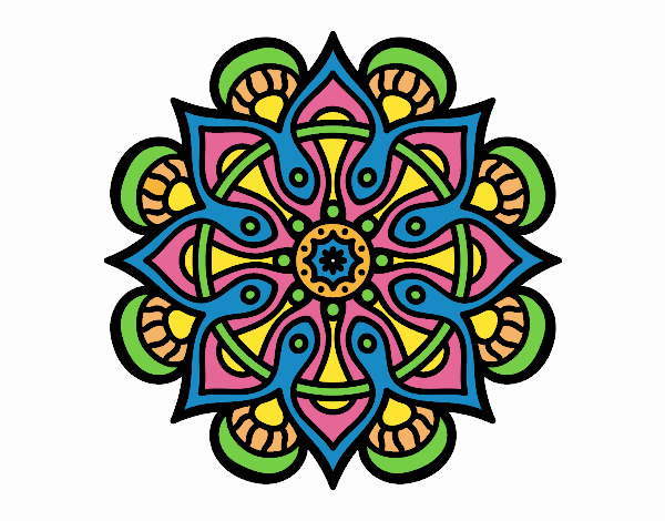 Coloring page Mandala arab world painted byTweedleDee