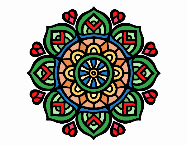 Coloring page Mandala for mental concentration painted byTweedleDee