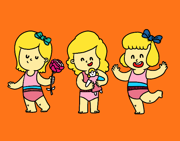 Coloring page Triplets painted bymindella