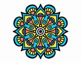 Coloring page Mandala arab world painted byMimo
