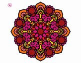 Coloring page Mandala meeting painted byMimo