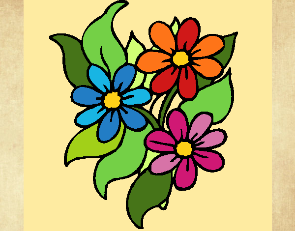 Coloring page Little flowers painted bykatie
