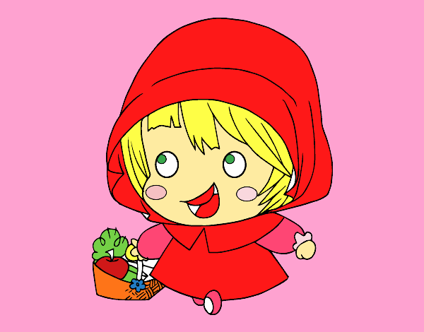 Coloring page Little Red Ridinghood painted bymindella