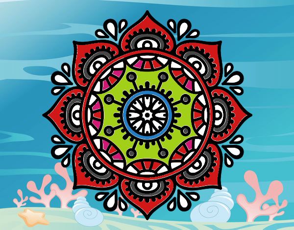 Coloring page Mandala to relax painted bymercy