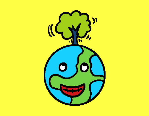 Coloring page Vegetable Planet painted bymindella