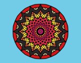 Coloring page Growing mandala painted byChristy