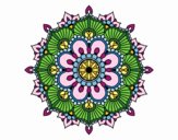 Coloring page Mandala floral flash painted byTweedleDee